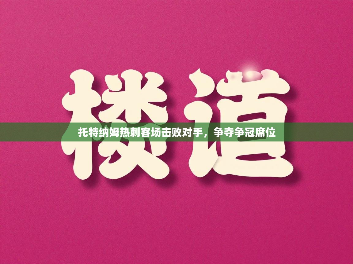 托特纳姆热刺客场击败对手，争夺争冠席位  第2张